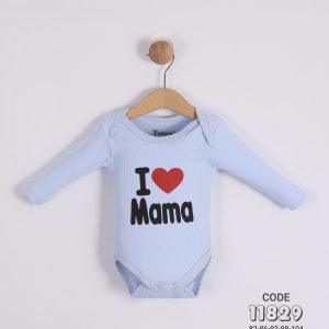 I Love Mama Baby Long Sleeve Bodysuit (ECRU NO FOTO)