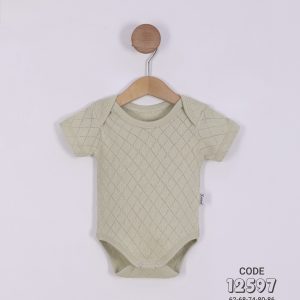 Diamond Pointelle Baby Short Sleeve Bodysuit